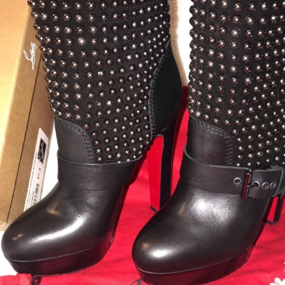 Christian Louboutin MARISA Black Leather Boots - Picture 9 of 13